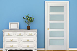 Bayshore 5Z Door, featuring a 5-Lite Design with Acid-etched Glass